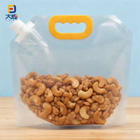 Pochette souple transparente pliable de 5 L avec bec verseur pour eau et boissons, Doypack, pochette verticale, emballage plastique de qualité alimentaire, pliable pour l'extérieur