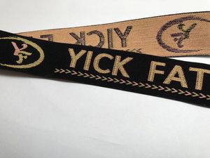 Marques célèbres personnalisées Polyester Nylon durable 4CM Jacquard tissé élastique avec sangle de logo personnalisé pour l'extérieur porte - Product Image 2