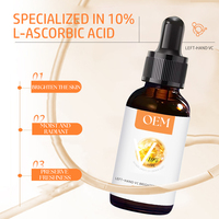 Marque privée Éclaircissant Hydratant Organique Antioxydant 20% Acide L-Ascorbique Pur Combat les Radicaux Libres Vitamine C Sérum Visage