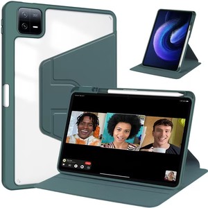 Étui rotatif à 360 degrés pour <span class=keywords><strong>tablette</strong></span> <span class=keywords><strong>Pad</strong></span> 6 Pro 11 pouces, coque en acrylique avec support pour stylet, <span class=keywords><strong>protection</strong></span> anti-chute et anti-traces de doigts - Product Image 1