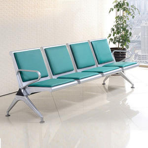 Chaise d'infusion trois places en acier laminé à froid, chaise de rangée moderne, chaise d'attente, pour clinique médicale, atelier, salon - Product Image 2