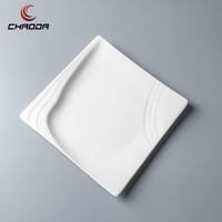 Assiette en porcelaine blanche avec logo personnalisé, design de luxe, 8-14 pouces, écologique, en stock, pour les fêtes et la maison