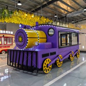 Remolque de Comida Estilo <span class=keywords><strong>Tren</strong></span> de Acero Galvanizado para Palomitas, Algodón de Azúcar y Bebidas, Ideal para Venta en Áreas Infantiles, Interesante y Atractivo - Product Image 3