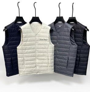 Wholesale custom logo men's and women's lightweight down vest for warmth, windproof, and casual winter sleeveless jacket - Product Image 1