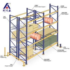 Sistema d'acciaio su misura regolabile dello scaffale del pallet di scaffalatura resistente di stoccaggio del magazzino del fornitore dello scaffale della cina