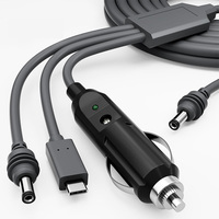 Cable de Carga para Auto Starlink Mini Gen3 3 en 1, Color Gris, de Fábrica D-sunty, USB-C a DC, Resistente al Agua, Longitud Personalizable Disponible