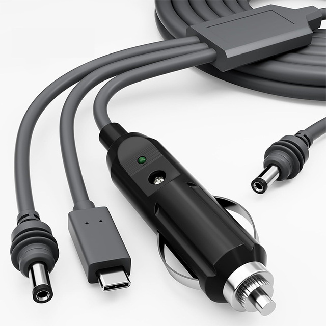 Factory D-sunty Gray 3 in 1 Starlink Mini Gen3 Car Charging Cable USB-C to DC Waterproof Power Cord Custom Length Available
