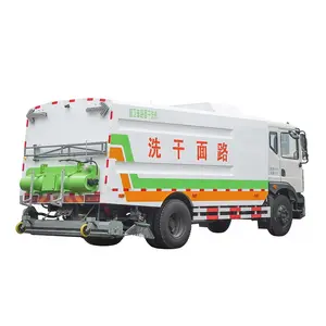 Sweeper Truck Cost Time Saving Lofty Power Diesel Engine Operation 20 km/h Six Wheels Road Dry Cleaning