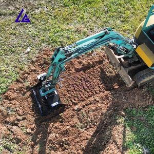 Râteau à sol pour excavatrice LG avec rouleau arrière pour une surface lisse, idéal pour la restauration des pelouses, la construction de parcs et le nivellement des terrains - Product Image 6