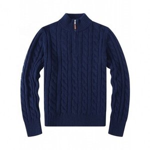 Suéter de <span class=keywords><strong>Hombre</strong></span> 2026, Cuello Alto <span class=keywords><strong>con</strong></span> Cierre, Tejido de Punto, Estilo Polo, para Negocios - Product Image 5