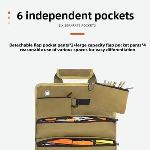 Promotion Durable Electrician Thickened Oxford Cloth Hardware Tool With Zipper Closure New <b>Roll</b> <b>Bag</b> Canvas Material - Product Image 4