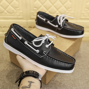 <span class=keywords><strong>Chaussures</strong></span> pour hommes transfrontalières en gros, grande taille <span class=keywords><strong>47</strong></span>, style coréen, tendance, à bout carré, décontractées, en cuir, type mocassins de conduite, été - Product Image 4