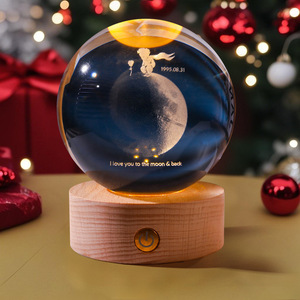 3D Art sfera di cristallo lampada luminosa sfera di cristallo decorazione sistema solare luci notturne prezioso regalo - Product Image 5