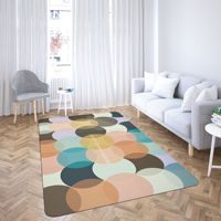Hochwertiger Teppich im Landhausstil aus Polyester mit Niedrigflor, Luxuriös Weich und Maschinenwaschbar für Wohnzimmer und Esszimmer in Übergröße