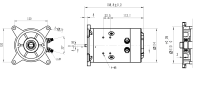 Moteur hydraulique CC étanche à aimant permanent à balais ZD-1900 24V 2200W fourni par le fabricant pour palan automobile et appareils électroménagers