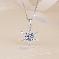 Collier pendentif de mariage en moissanite 1 carat, argent sterling 925, couleur D, VVS1, bijoux pour femmes, mariée, demoiselle d'honneur, cadeau avec GRA