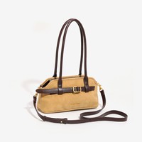 Sac coquille chic de style français pour l'automne/hiver 2026, rétro et polyvalent, à porter à l'épaule ou à la main, avec fermeture éclair et compartiment dissimulé pour téléphone portable