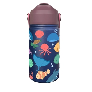 Custom Thermos Kids 12oz Stainless Steel <strong>Ocean</strong> Animals School Water <strong>Bottles</strong> Leak-Proof Locking Lid Spout Reusable <strong>Bottles</strong> - Product Image 5