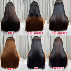Letsfly 55$ Super Double Drawn Human Hair <b>Wigs</b> 2X6 Closure <b>Wig</b> Raw Vietnamese Hair High Quality Bone Straight <b>Wigs</b> 250% Density - Product Image 3