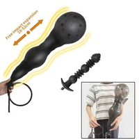 Dildo anal gonflable pliable avec pompe pour dilatation anale, vaginale et de la prostate