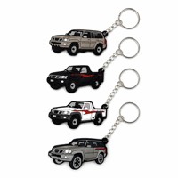 Porte-clés de voiture en PVC souple pour SUV 4x4 tout-terrain, camionnette, avec logo personnalisé, OEM, vente en gros, porte-clés en caoutchouc, cadeau pour hommes