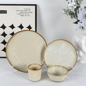 <b>Microwave</b>-Safe Retro Dinnerware <b>Set</b> Logo Printed Lead-Free Tableware for Home & Restaurant Collection - Product Image 2