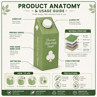 Sac Aseptique 3L 5L 10L pour Café, Vin, Sirop, Jus, Eau, Liquides – Distributeur BIB (Bag-in-Box) avec Valve Vitop
