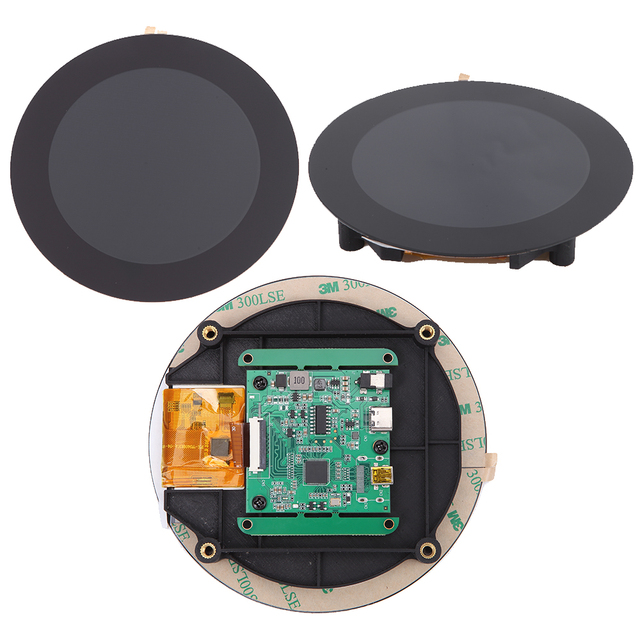 Kingtech Capacitive Multi Touch 3.4Inch 1000Nits 800x800 Round IPS Open Frame LCD Display Compatible with the Raspberry Pi Board