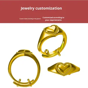 Изготовленные на заказ ювелирные изделия из золота 925 пробы с бриллиантами — образцы от производителя Meilong, мастерская работа, женские свадебные украшения - Product Image 3