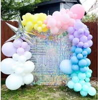 Couleur vive Double face taie d'oreiller droite Photobooth scène toile de fond pour anniversaire décoration mariage fiançailles anniversaire