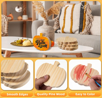 Panneaux de table en bois épais, peints et non finis, écologiques, 12 pièces, découpes de citrouilles en bois pour projets de bricolage