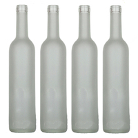 Vente directe d'usine 200ML 375ML 500ML 750ml Bouteille de vin en verre avec bouchon en liège vert pour vin rouge champagne tequila brandy