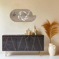 Horloge murale de style moderne, de haute qualité et luxueuse, en forme de maison, avec mouvement super silencieux, pour la décoration murale de la maison ou du bureau.