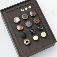 Bouton en métal gaufré personnalisé Rivets de bouton en jean accessoires de vêtement d'usine vintage avec motif de logo étoile coeur en diamant