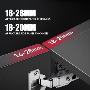 Factory Hot Selling Bedroom Apartment Furniture Cabinet Hydraulic <b>Cushion</b> Soft Close Silent Fixed Hinge Nickel Plated Durable - Product Image 4