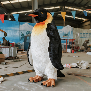 Özelleştirilmiş yaşam boyutu çelik Animatronic penguen modelleri kapalı/açık heykelleri eğitim Playhouses macera okul bahçeleri için - Product Image 3