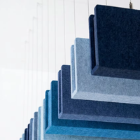 Panneaux acoustiques en PET Oeko-Tex 100, insonorisants, écologiques, en polyester, pour plafond acoustique commercial