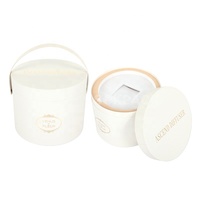 Maßgefertigte Luxus-Parfümbox Starre Zylinderform mit Tragegriff Samteinlage UV-Beschichtung Umweltfreundliche Aromatherapie-Geschenkbox