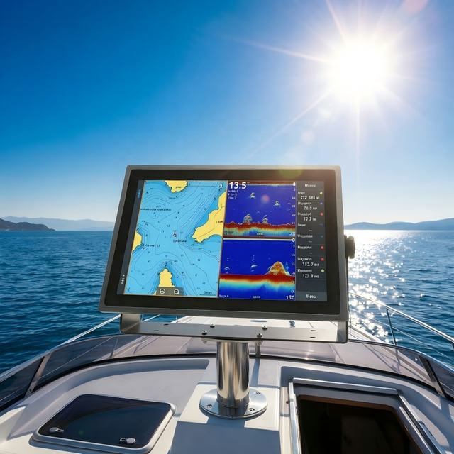 Rugged IP67 Waterproof Industrial Touch Monitor 24 Inch 1500 Nits Sunlight Readable Marine Display for Commercial Vessel
