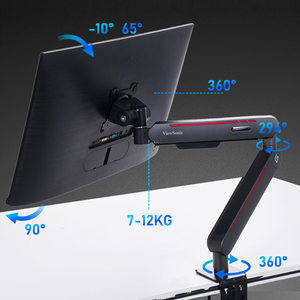 ขาตั้งจอ <span class=keywords><strong>ViewSonic</strong></span> แบบติดโต๊ะ ใช้แก๊สสปริง ปรับระดับได้ รองรับ VESA 75x75 100x100 ปรับเอียง หมุน ปรับหมุนได้ รับน้ำหนักได้ 40 กก. - Product Image 1