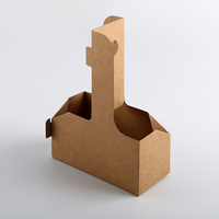 Les transporteurs de papier de tasse jetable écologique avec la poignée prennent le support de tasse