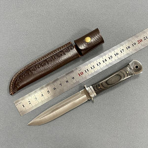 Nuovo Arrivo: Coltello a Lama Fissa in Acciaio 5cr13mov, Alta Durezza, per Campeggio, Autodifesa, Tattica da Campo, con Custodia in Pelle PU - Product Image 2