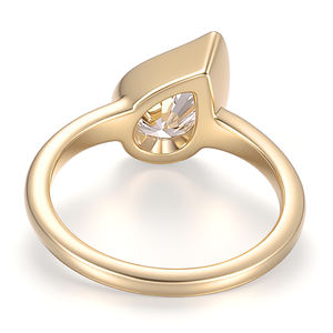 Anillo de Diamante Cultivado en Laboratorio con Certificado IGL, Corte Ovalado, Oro Sólido de 14K, Nuevo Diseño, Anillo de Compromiso y Boda para Mujer, Regalo de San Valentín - Product Image 3