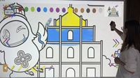 Système de projection murale interactif intelligent pour applications de peinture au pistolet, affichage numérique, formation et projets de peinture créative