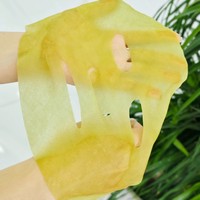 Masque facial en feuille de cellulose bio au thé vert, raffermissant, correcteur de pigmentation, non parfumé, format échantillon, pour visage, nez, poitrine