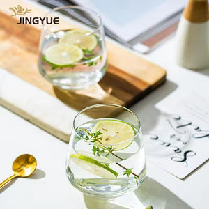 ウィスキーウイスキージュースカクテル用カスタムロゴ刻印無鉛クリスタル飲料グラス380mlクリアステムレスワイングラス - Product Image 5