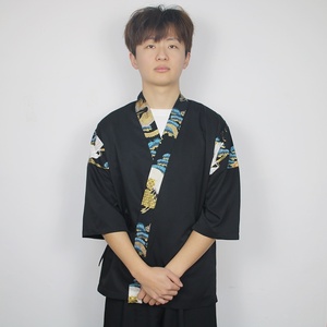 Cuisine <span class=keywords><strong>japonaise</strong></span> Chef vêtements hommes/femmes Cardigan Kimono pour Restaurant Bar serveur uniformes pour Sushi magasins nourriture - Product Image 1