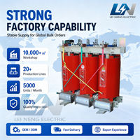Transformador de Resina Fundida Tipo Seco Leineng de 800kVA, 33kV/400V, Bobinado de Cobre de Baja Pérdida, Caja de Distribución Central para Edificios de Oficinas
