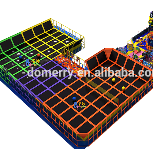 Alta Qualidade Comercial Cama Trampolim Colorido Durável Indoor Jumping Bed Tamanho Personalizável para Parques de Diversões TUV Certified