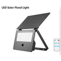 Reflector LED Solar con Sensor de Movimiento, Control Remoto, Clasificación IP65, Material de PC, 2700K Blanco Cálido, Ángulo de Haz de 180°, Luz Exterior para Jardín